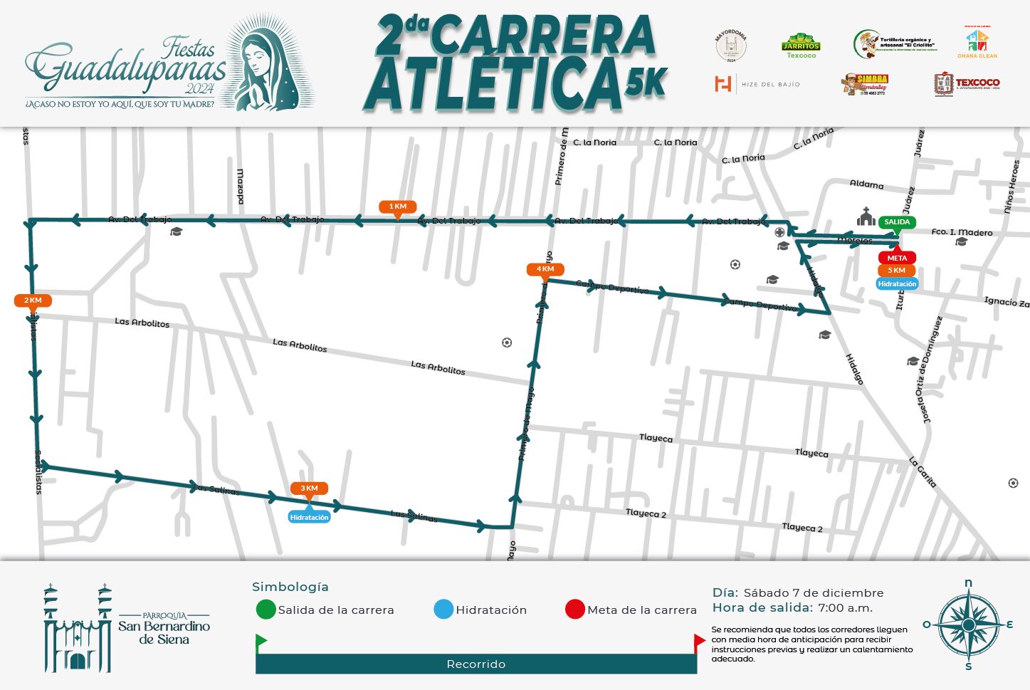 croquis carrera fiestas guadalupanas